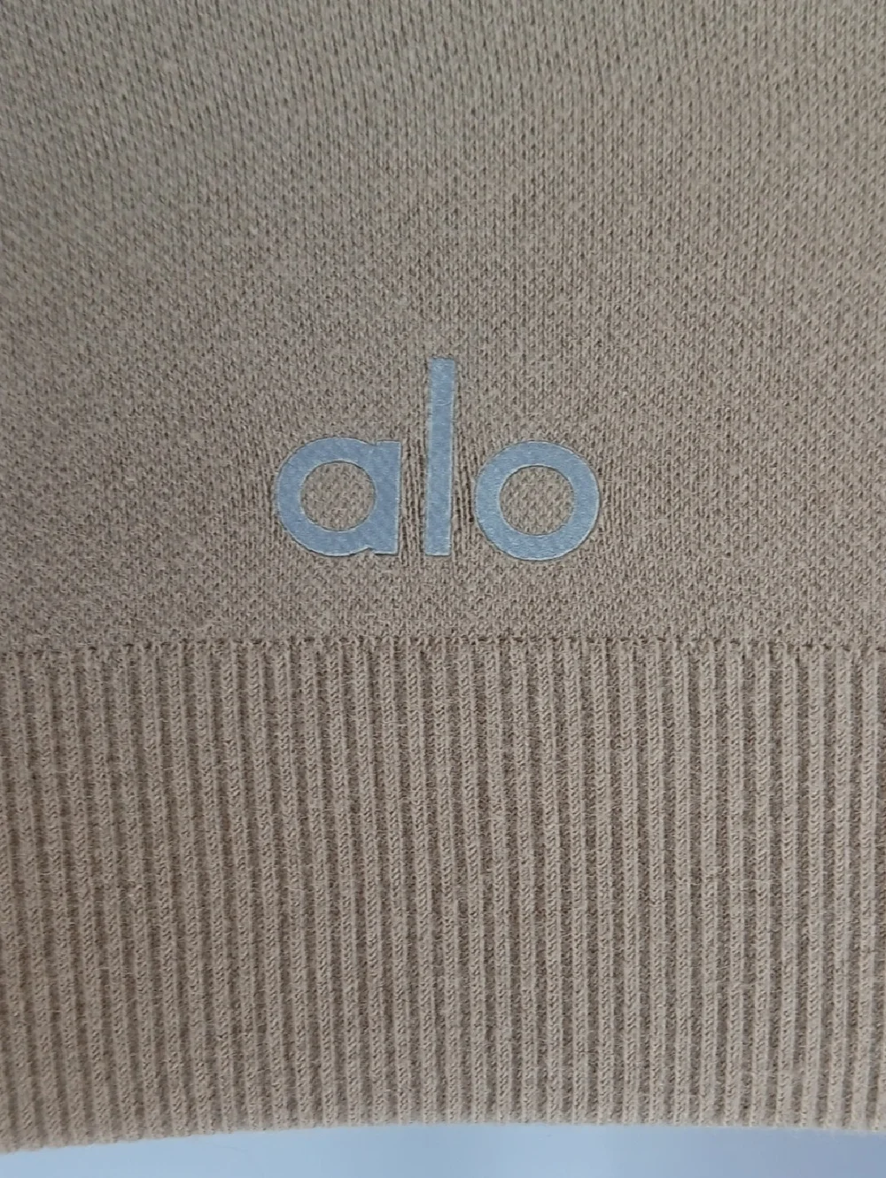 Alo Yoga Seamless Bra Top Athletic Taupe Tan XS